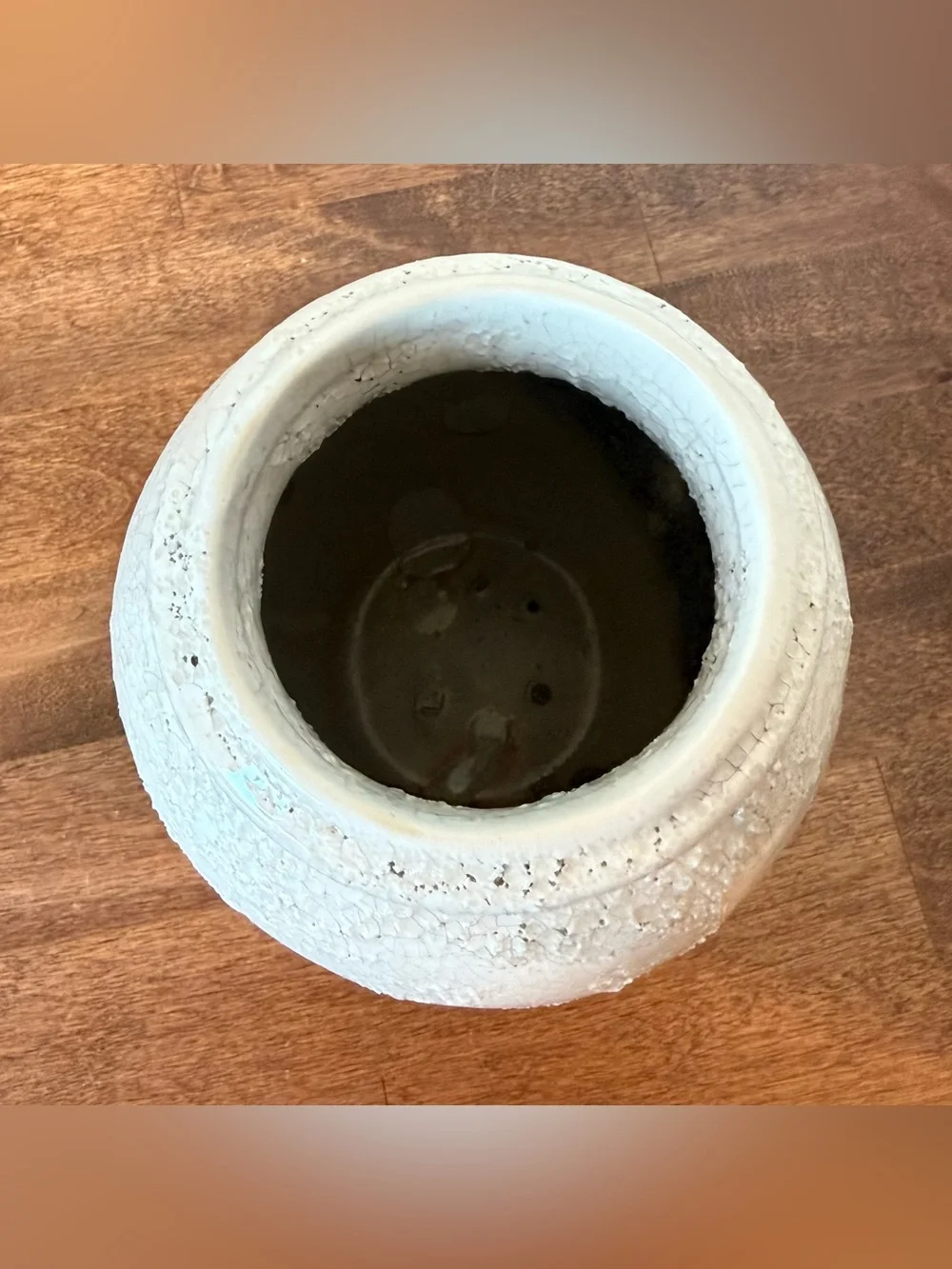 Magnolia Marie Distressed Crackle Vase Short Cream Farmhouse Decor